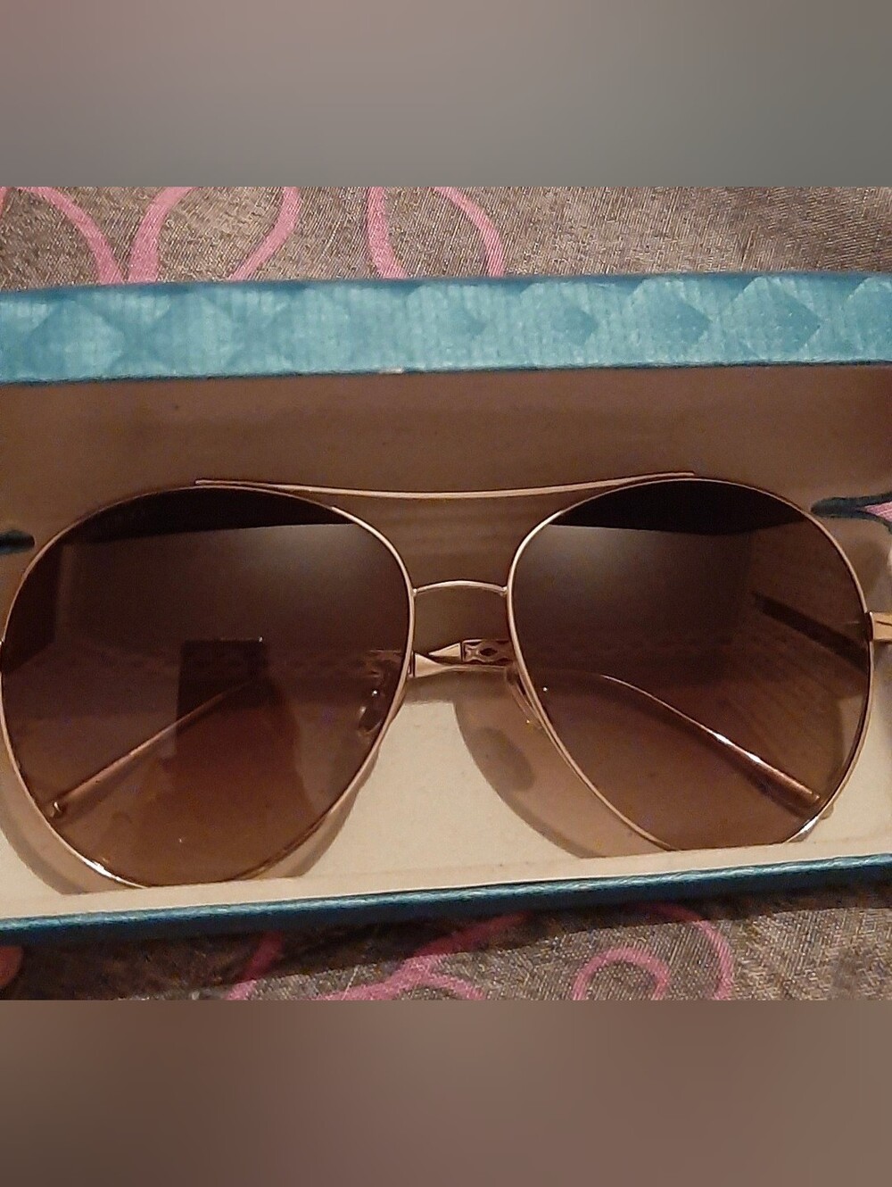 Jimmy Choo Brown Gradient Aviator Sunglasses